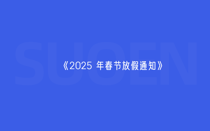 《2025 年春节放假通知》